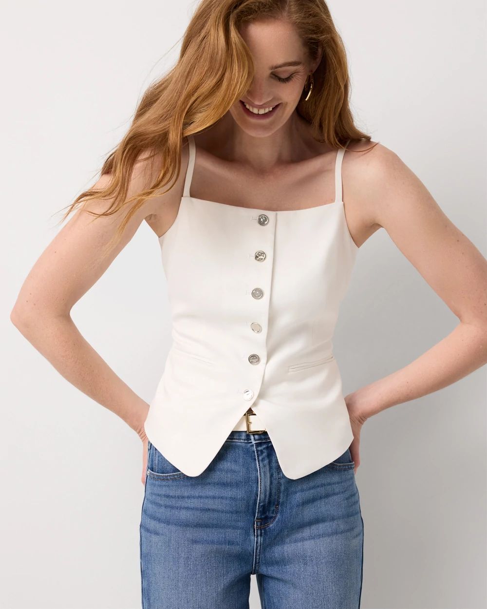 Square Neck Vest | White House Black Market